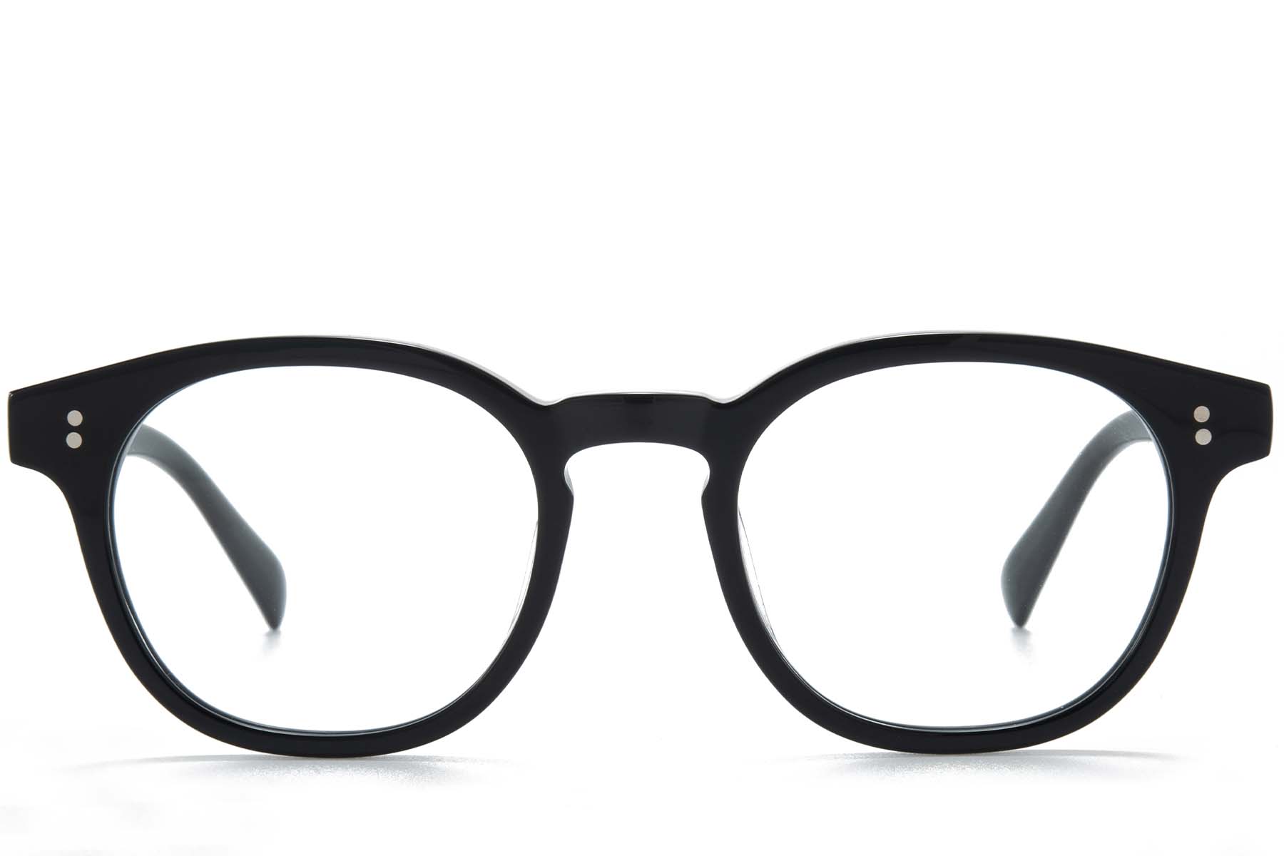 BS218-0667_Black_Oval_Acetate_Glasses_front