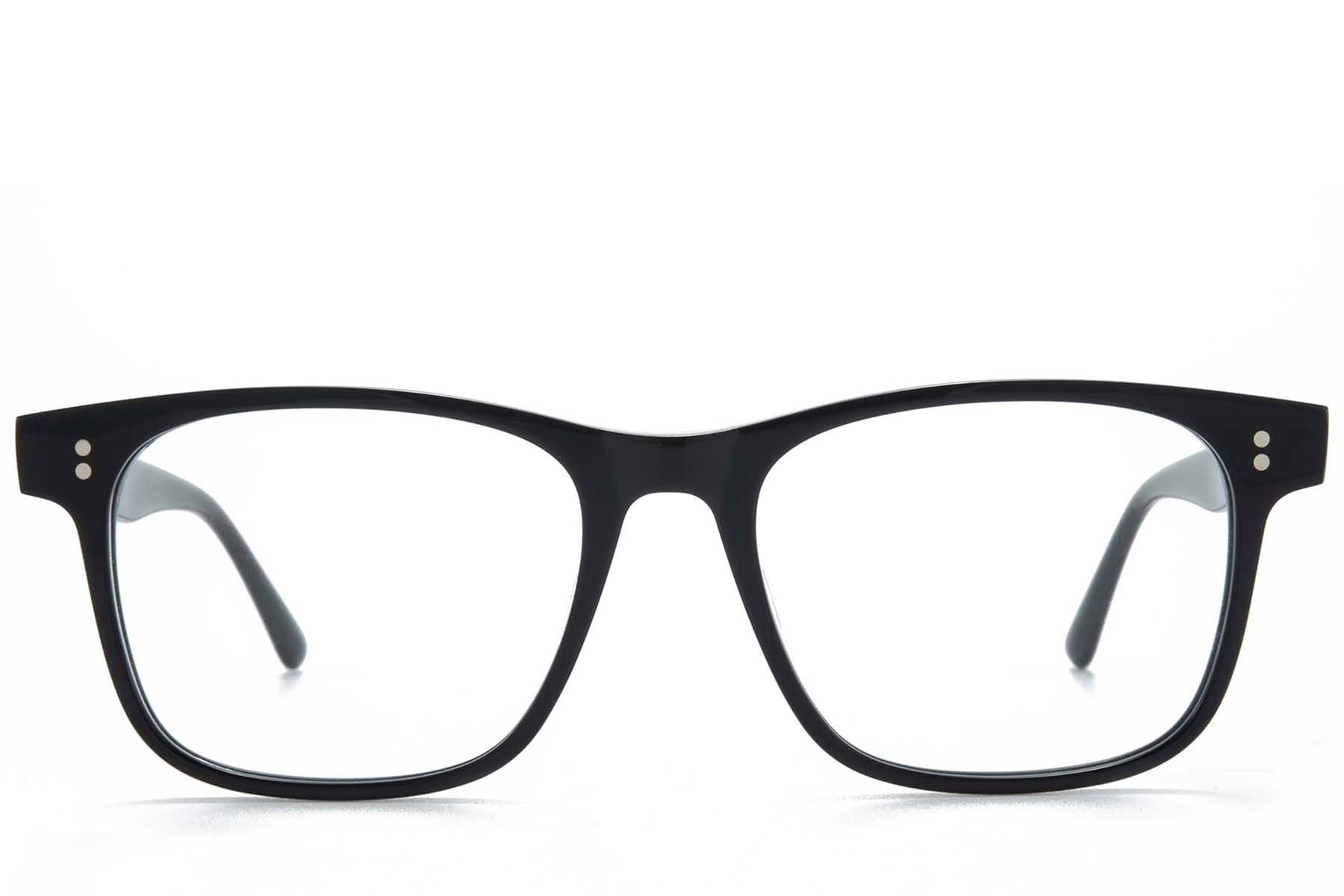 BS218-0671_Black_Rectangular_Acetate_Glasses_front