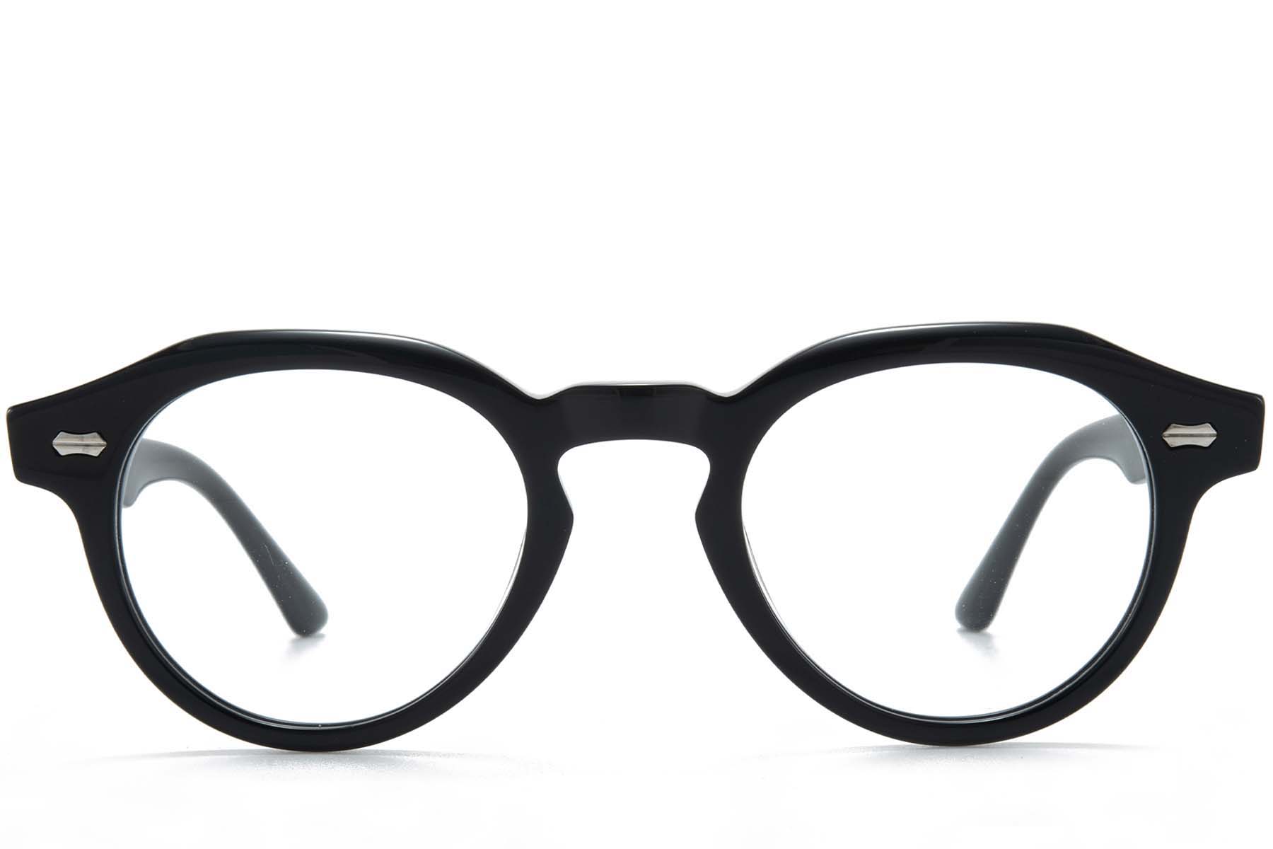BS218-0679_Black_Oval_Acetate_Glasses_front