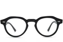 BS218-0679_Black_Oval_Acetate_Glasses_front