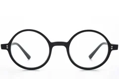 BS218-0691_Black_Round_Acetate_Glasses_front