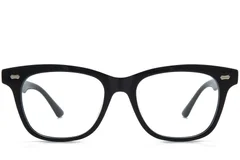 BS218-0695_Black_Rectangular_Acetate_Glasses_front