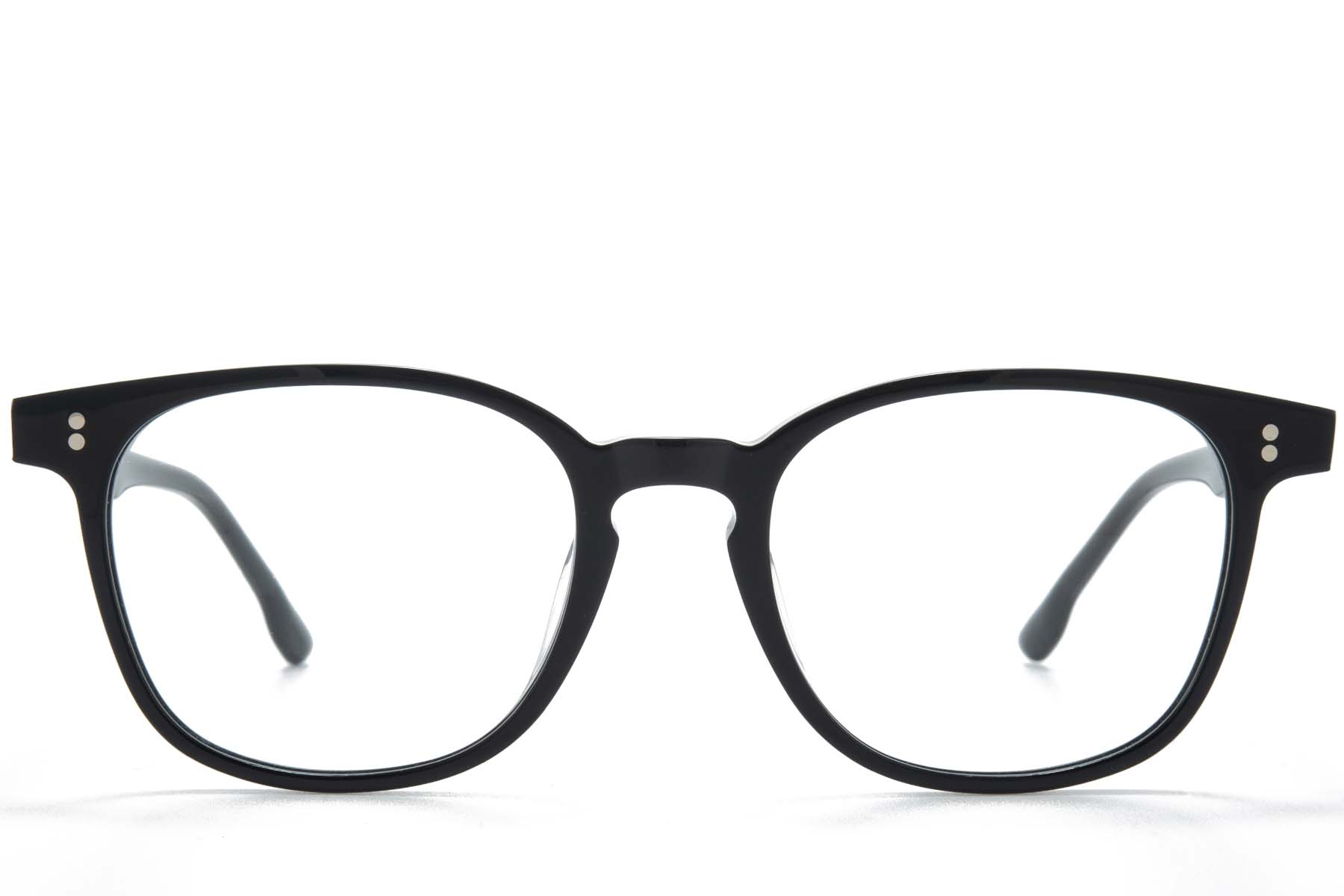 BS218-0703_Black_Rectangular_Acetate_Glasses_front