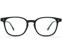 BS218-0703_Black_Rectangular_Acetate_Glasses_front