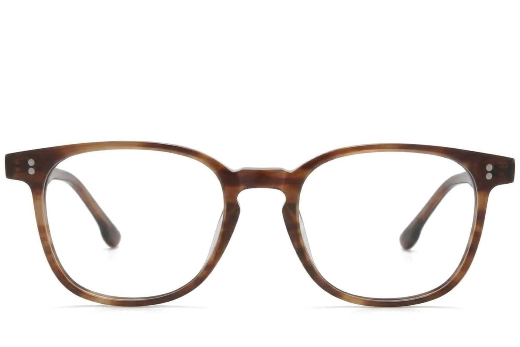 BS218-0705_Brown_Rectangular_Acetate_Glasses-front