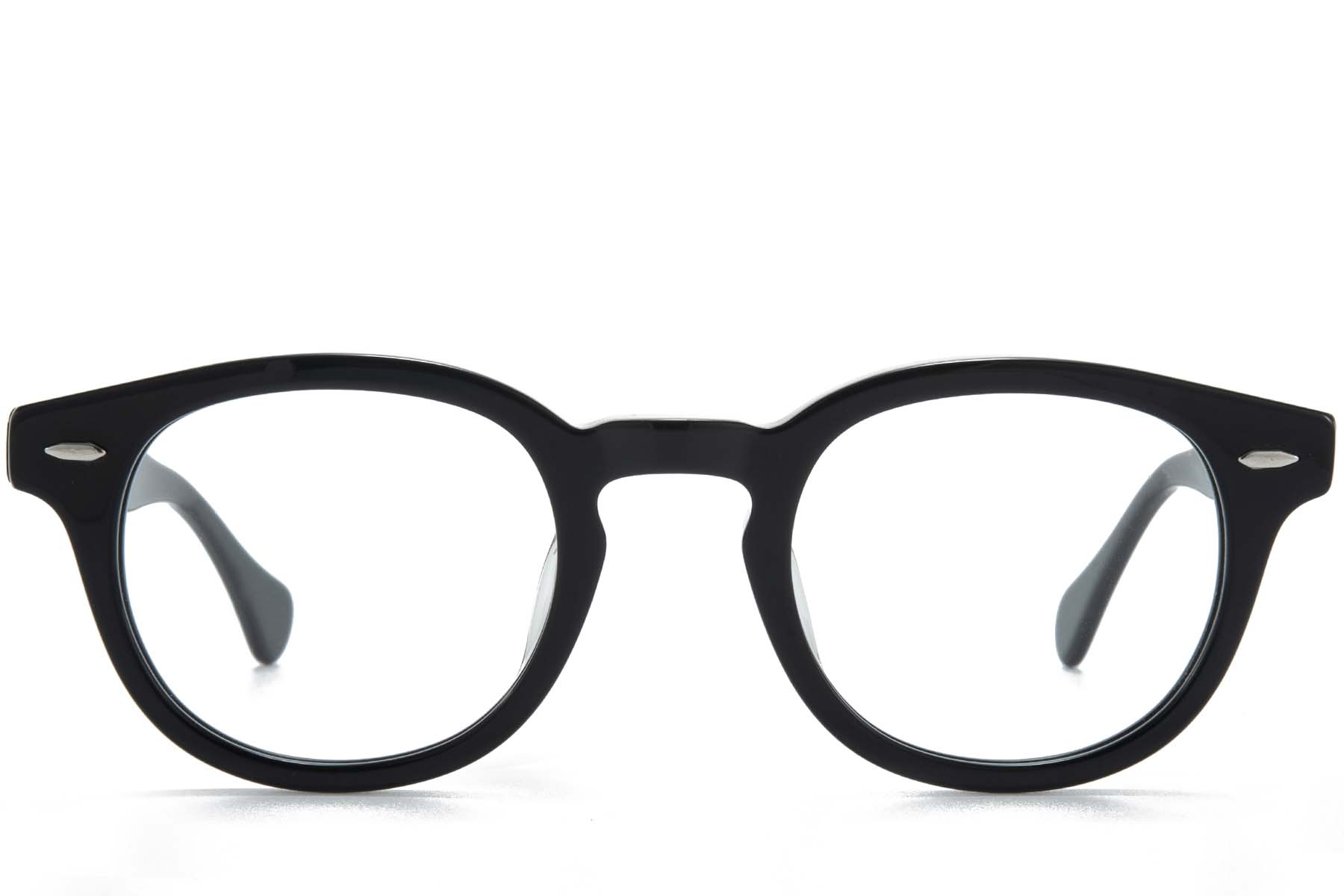 BS218-0711_Black_Oval_Acetate_Glasses_front