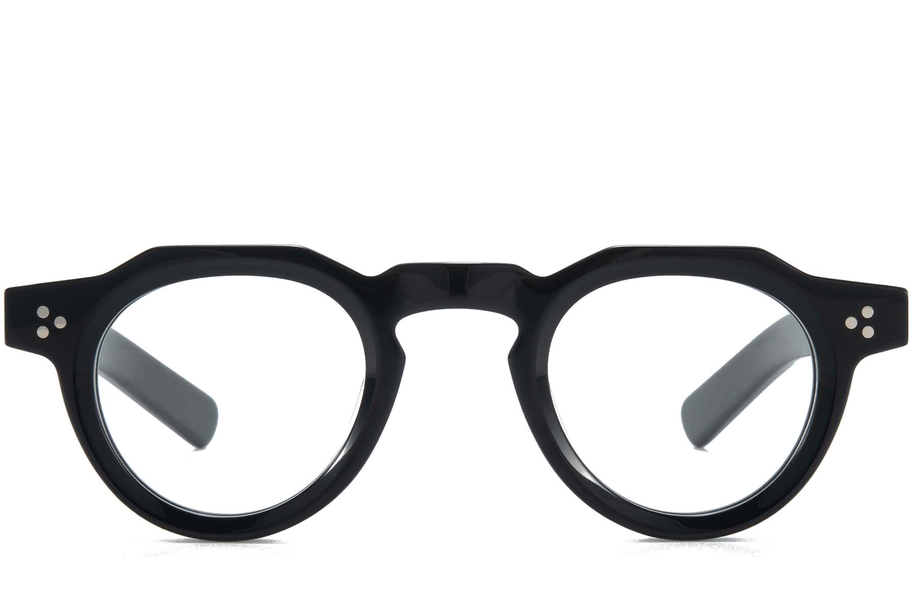 BS218-0715_Black_Oval_Acetate_Glasses_front