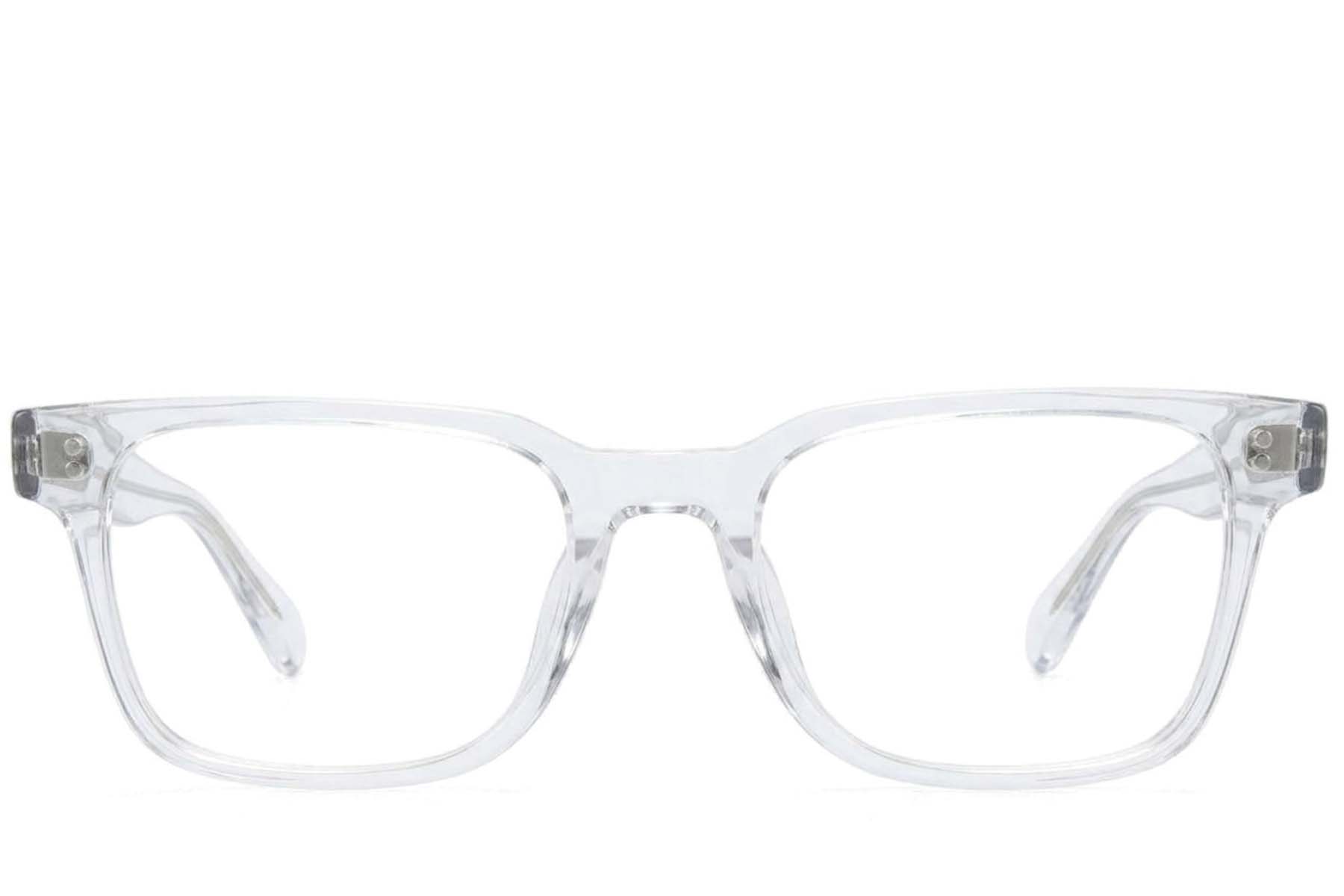 BS218-0734_Transparent_Rectangular_Acetate_Glasses-front