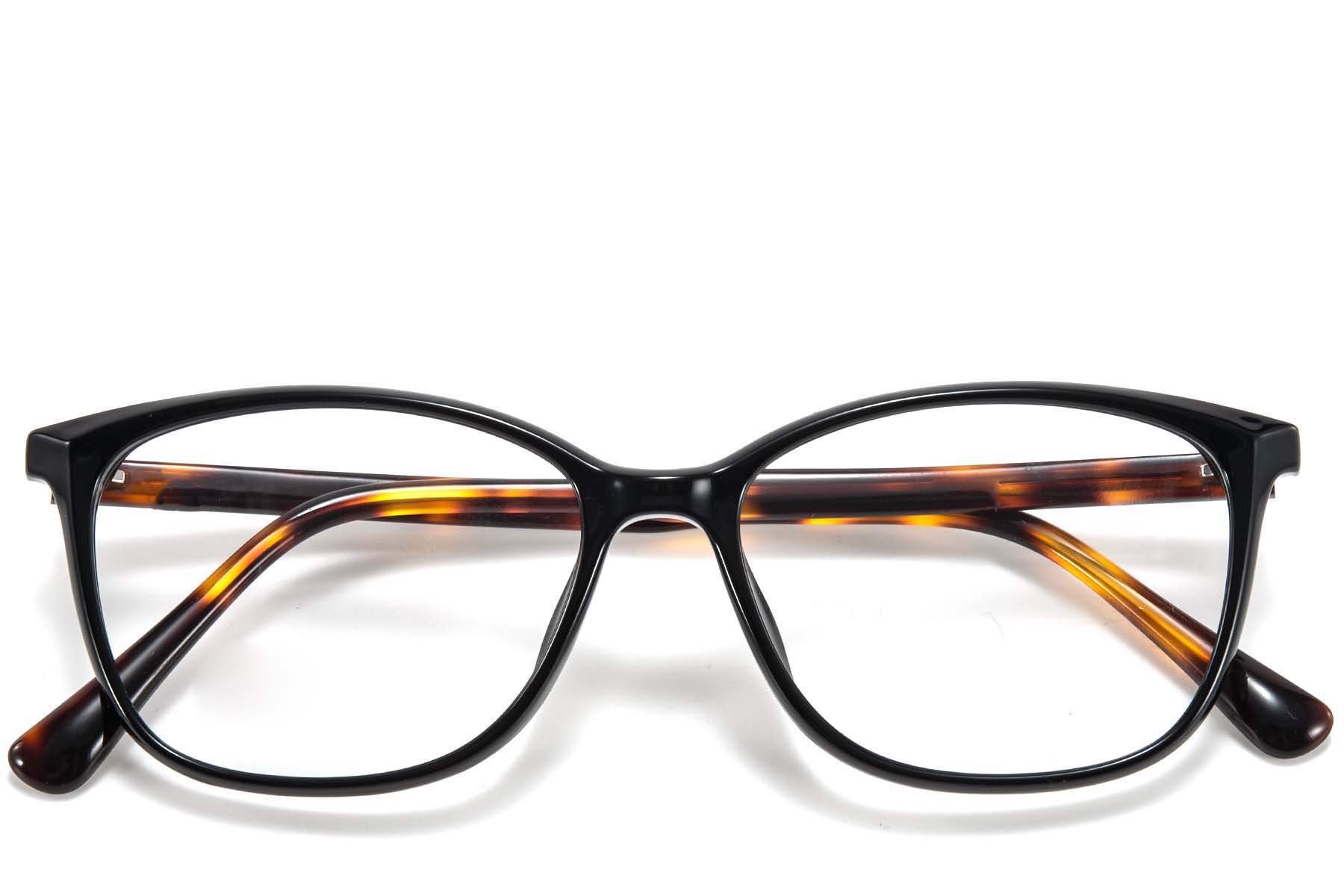 BS218-0758_Black_Oval_TR90_Glasses_front