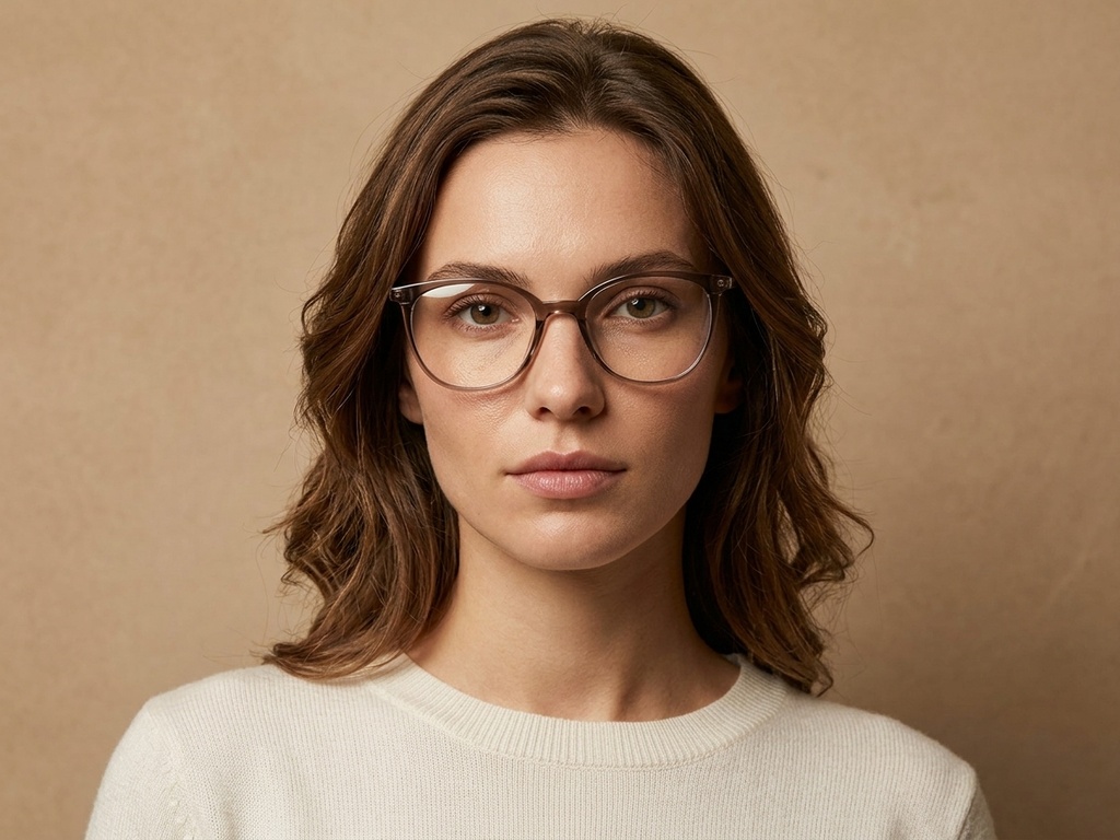BS218-0763_Brown_Oval_TR90_Glasses-tryon_female
