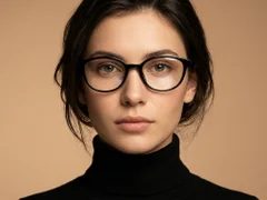 BS218-0775_Black_Oval_TR90_Glasses-tryon_female