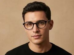BS218-0775_Black_Oval_TR90_Glasses-tryon_male