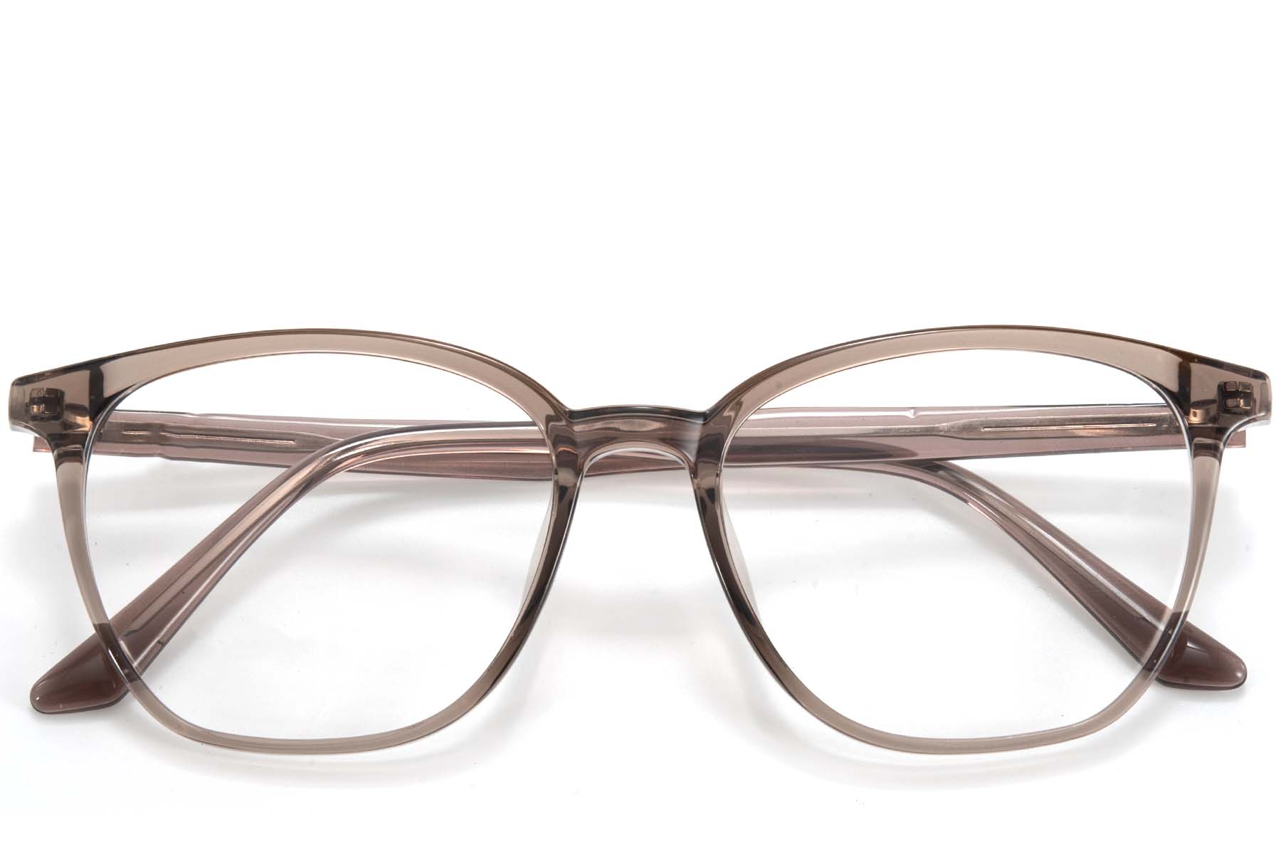 BS218-0802_Brown_Rectangular_TR90_Glasses_front
