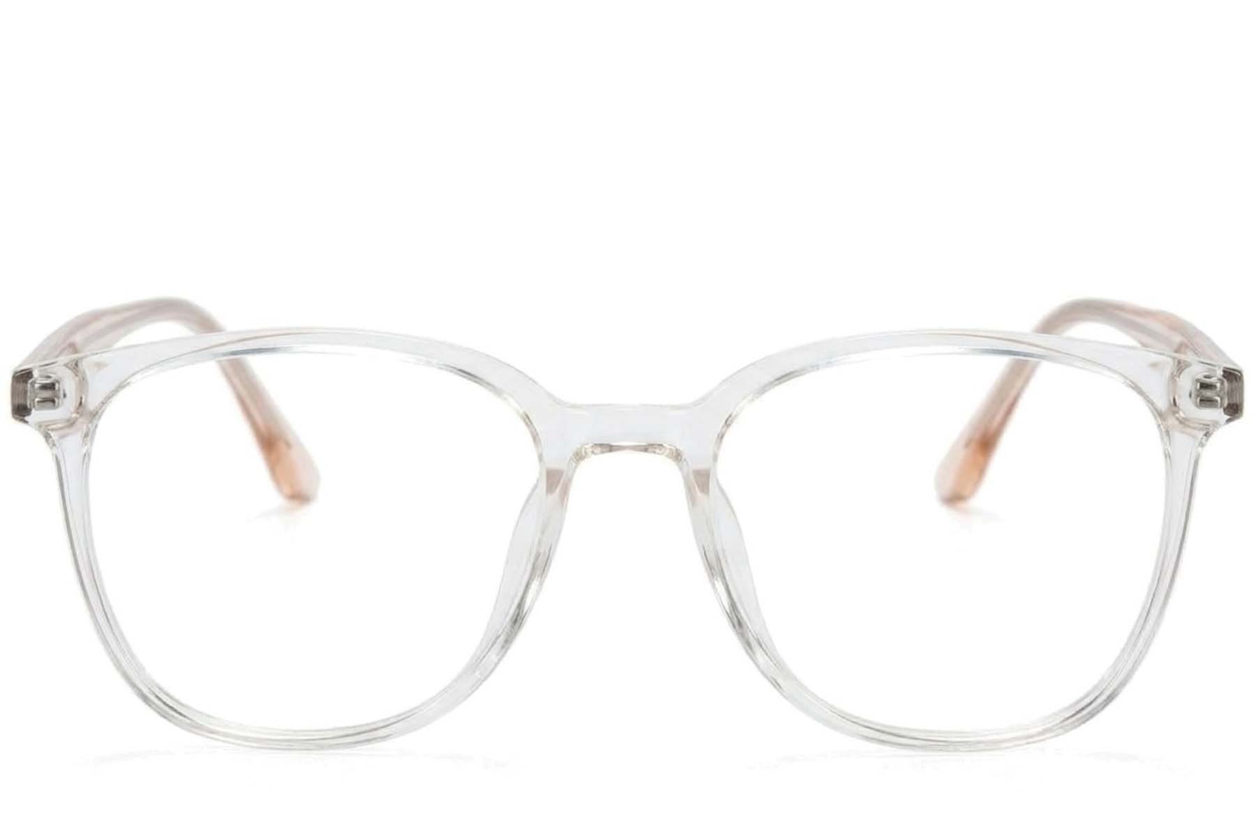 BS218-0804_Transparent_Rectangular_TR90_Glasses-front