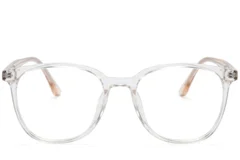BS218-0804_Transparent_Rectangular_TR90_Glasses-front