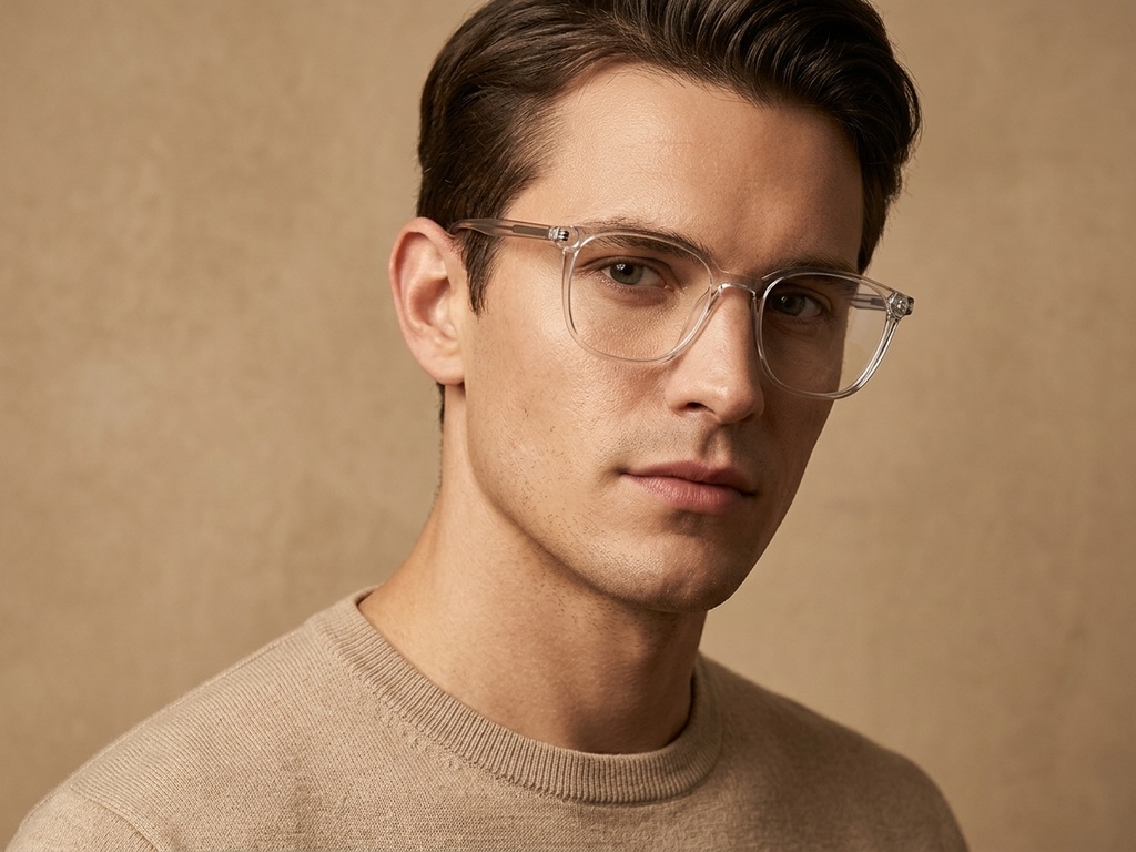 BS218-0804_Transparent_Rectangular_TR90_Glasses-tryon_male