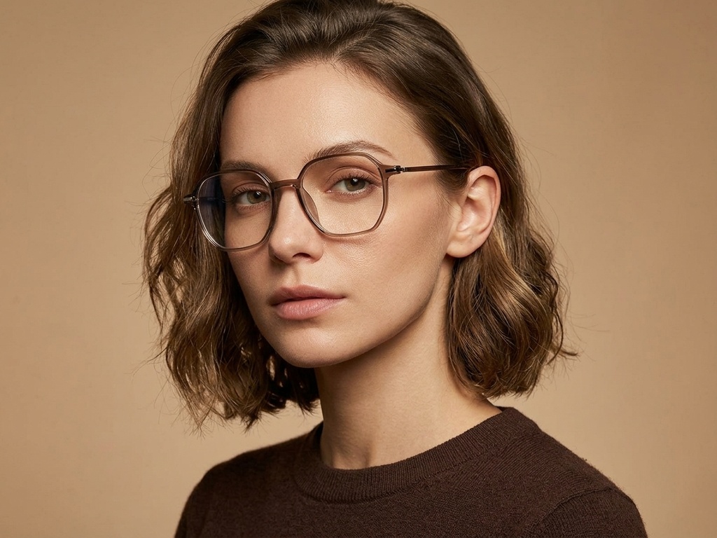 BS218-0809_Brown_Geometric_TR90_Glasses-tryon_female