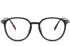 BS218-0818_Black_Rectangular_TR90_Glasses-front