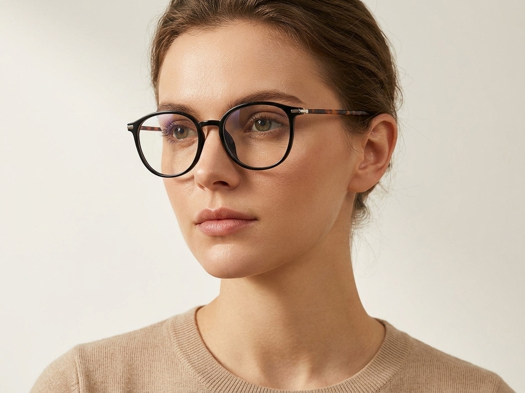 BS218-0818_Black_Rectangular_TR90_Glasses-tryon_female