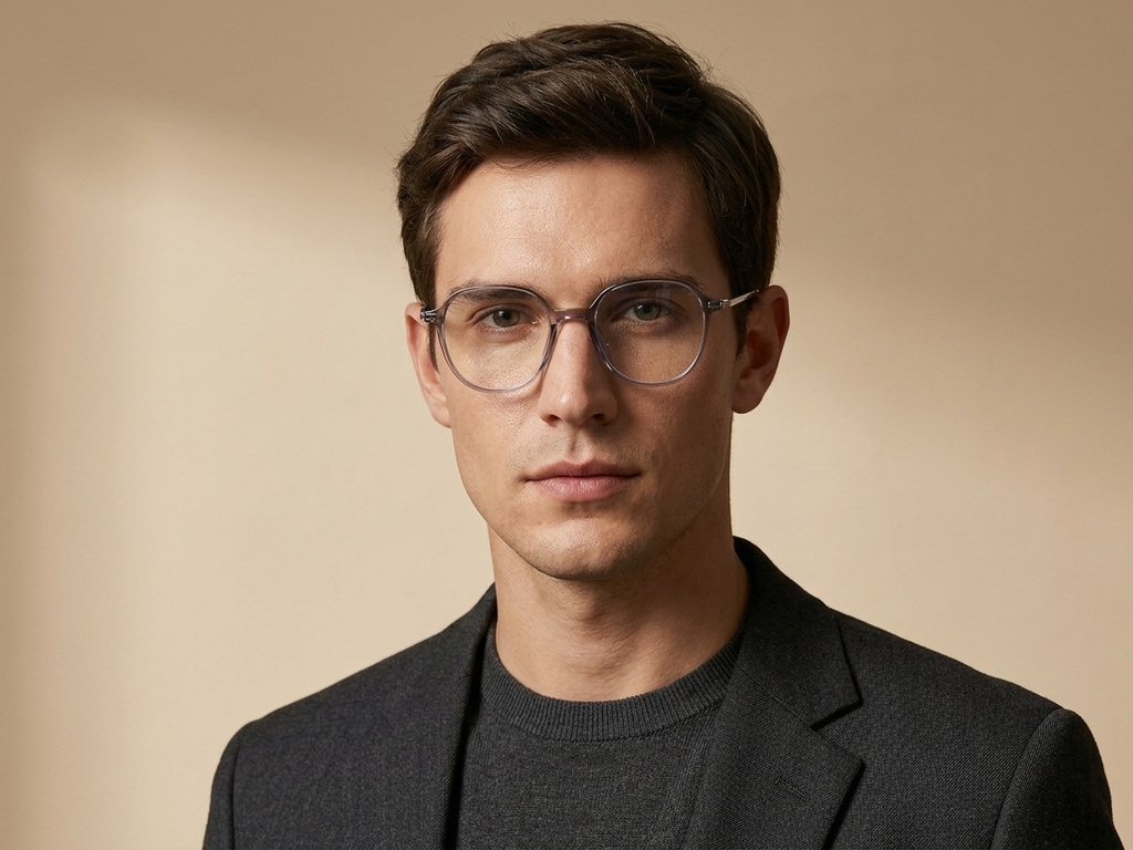 BS218-0827_Grey_Oval_TR90_Glasses-tryon_male