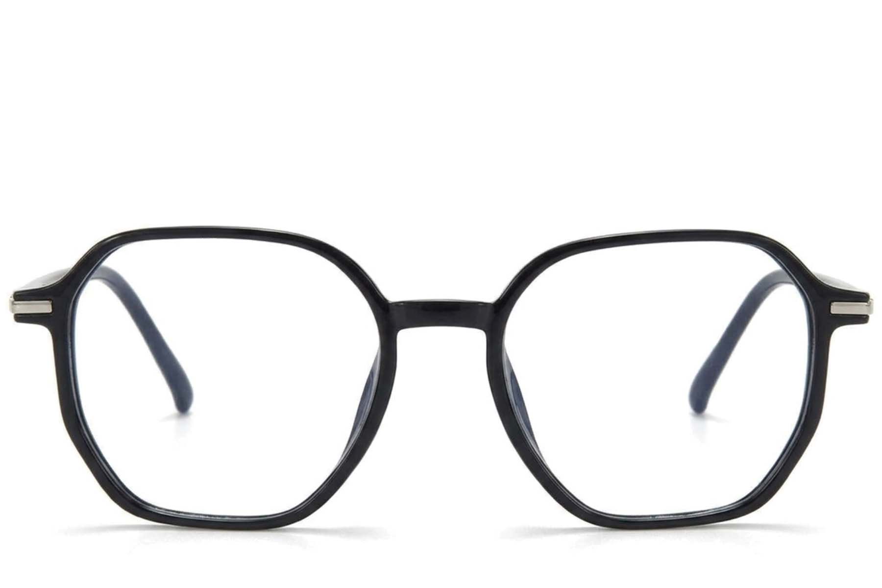 BS218-0830_Black_Geometric_TR90_Glasses-front