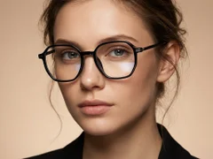 BS218-0830_Black_Geometric_TR90_Glasses-tryon_female