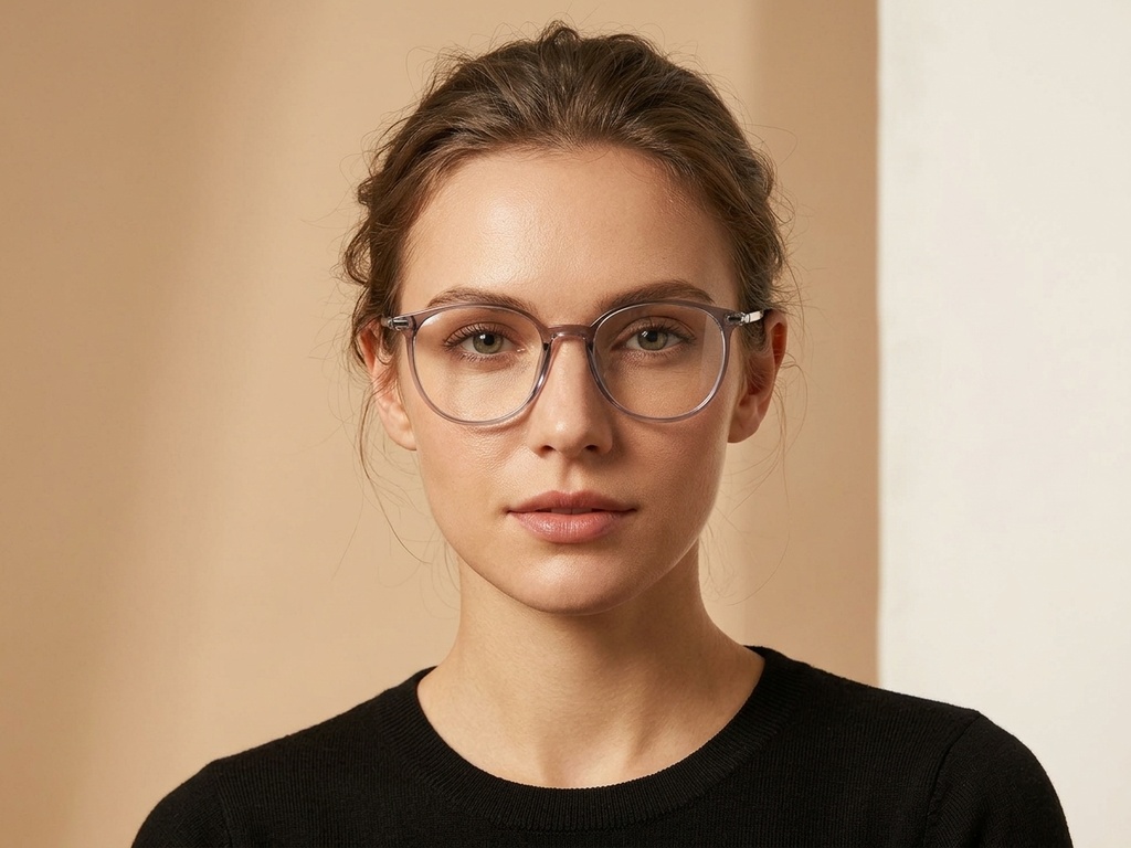 BS218-0840_Grey_Oval_TR90_Glasses-tryon_female