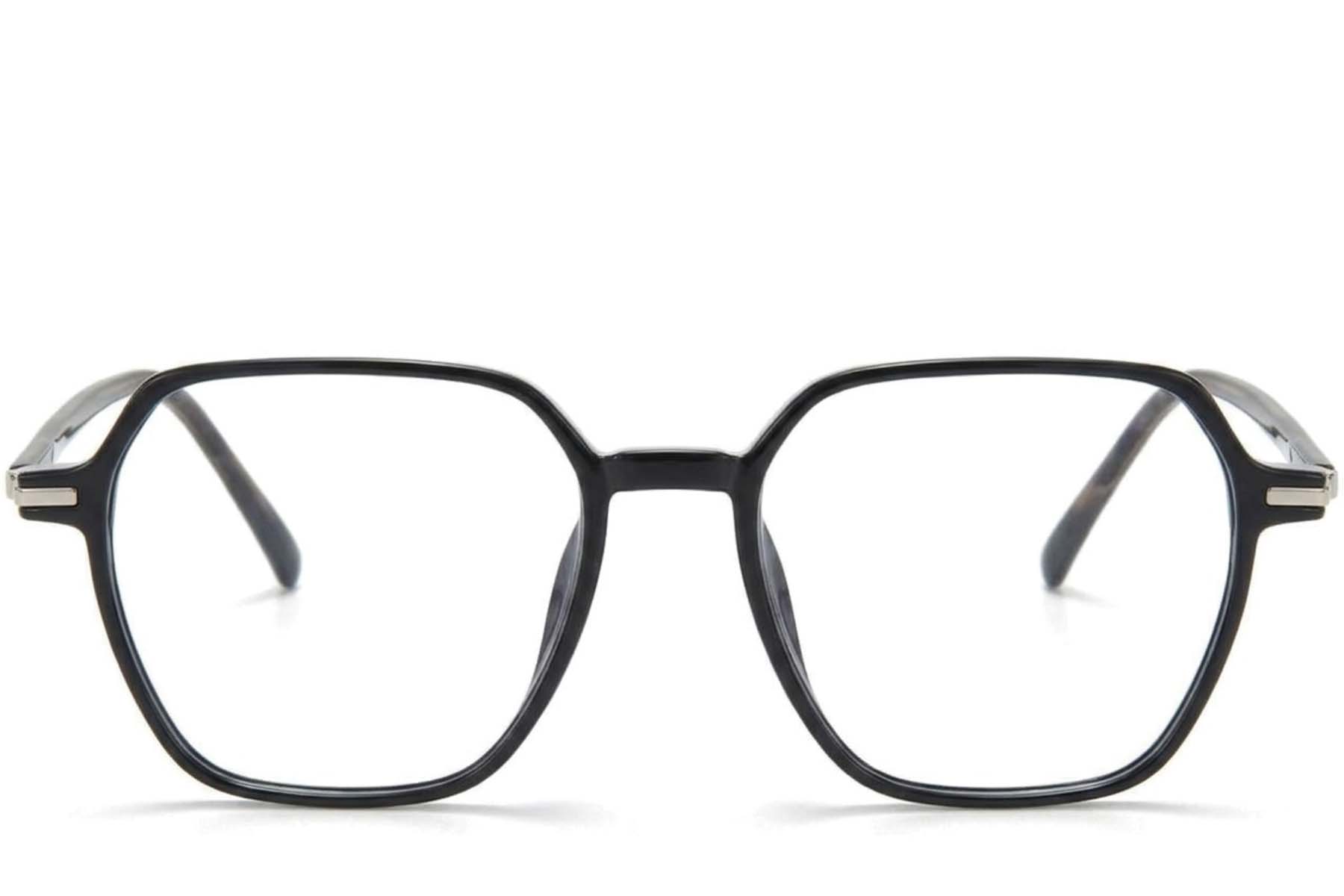 BS218-0862_Black_Rectangular_TR90_Glasses-front