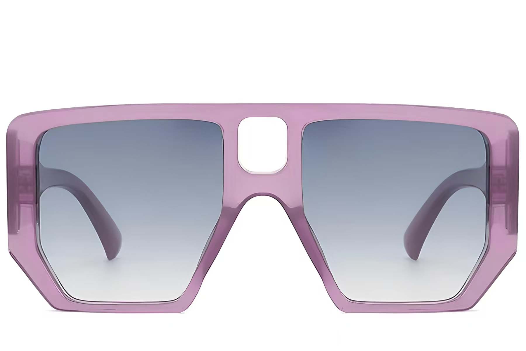 BS225-0003_Purple_Aviator_Plastic_Sunglasses_front