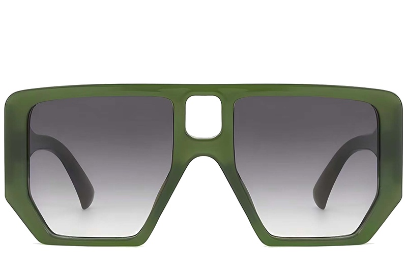 BS225-0004_Green_Aviator_Plastic_Sunglasses-front