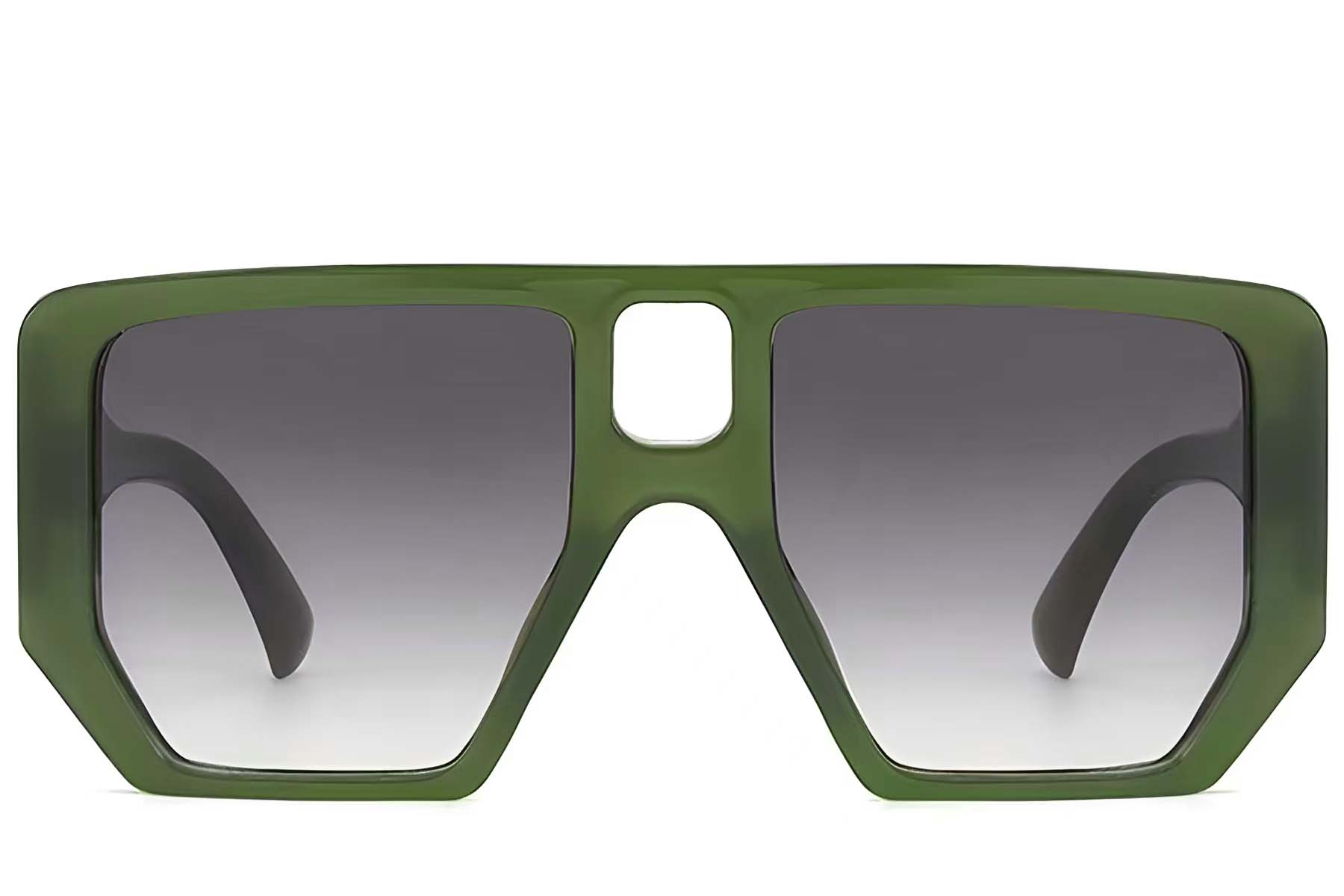 BS225-0004_Green_Aviator_Plastic_Sunglasses_front