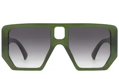 BS225-0004_Green_Aviator_Plastic_Sunglasses_front