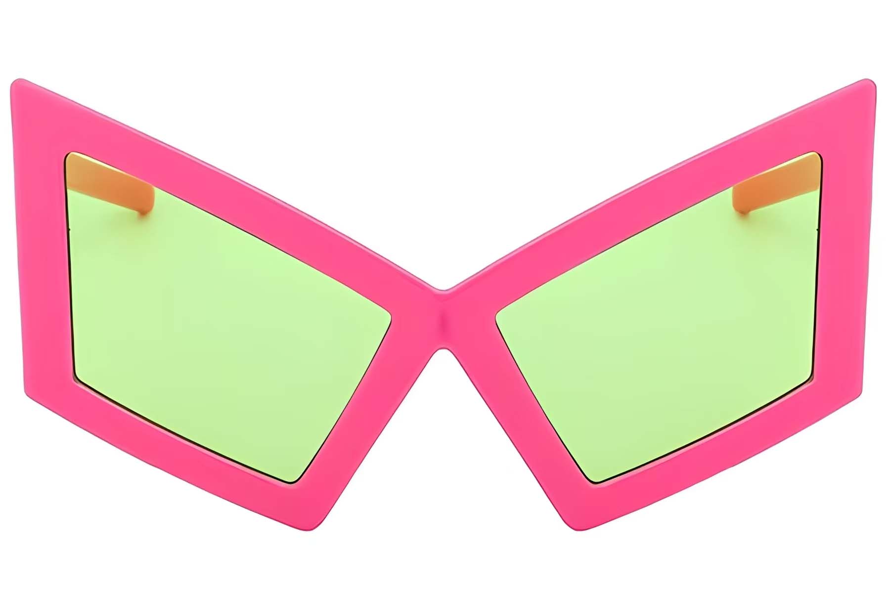 BS225-0021_Pink_Butterfly_Plastic_Sunglasses_front