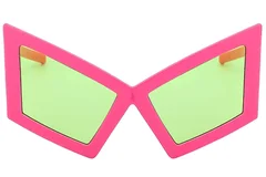 BS225-0021_Pink_Butterfly_Plastic_Sunglasses_front