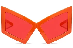 BS225-0025_Orange_Butterfly_Plastic_Sunglasses-front