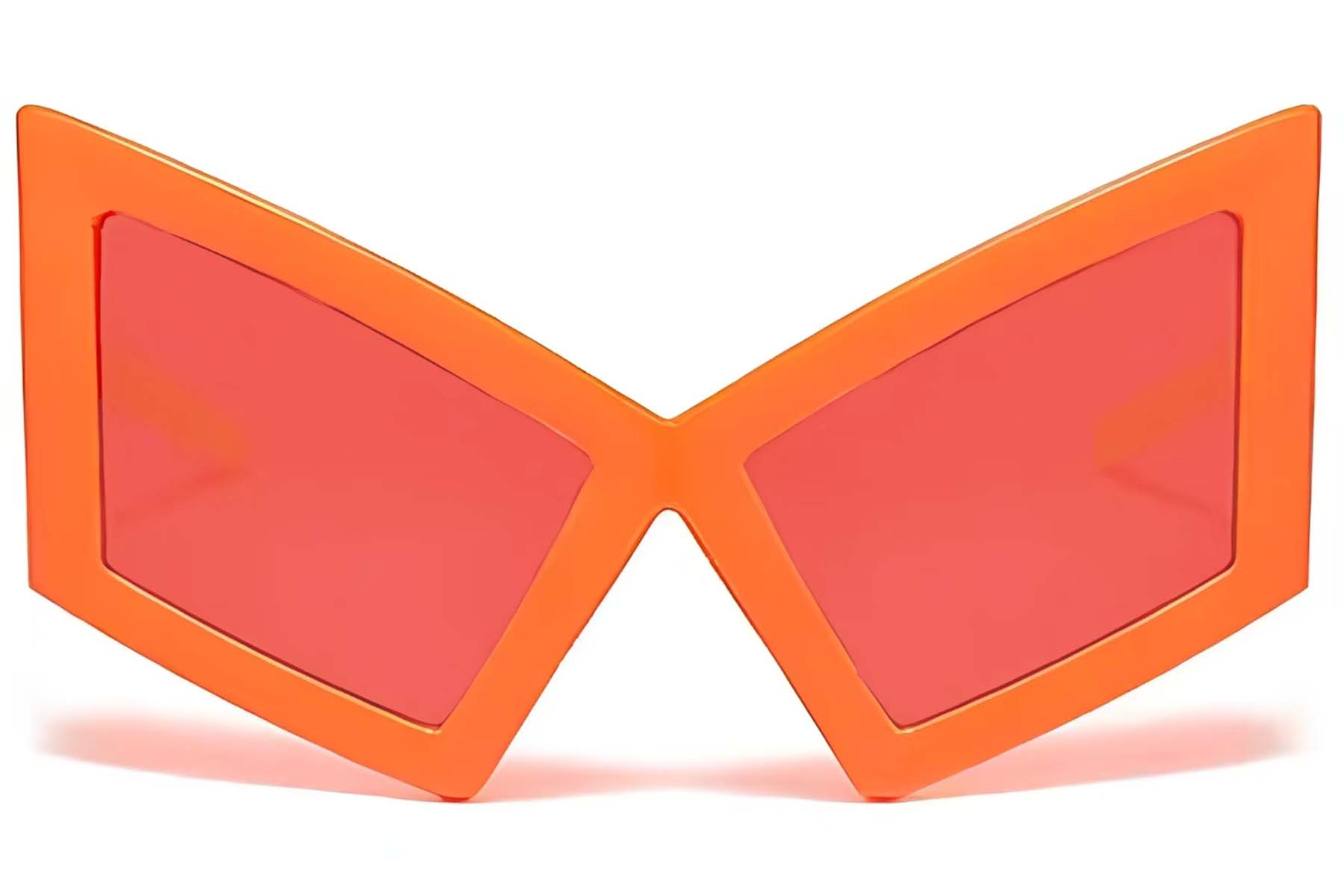 BS225-0025_Orange_Butterfly_Plastic_Sunglasses_front
