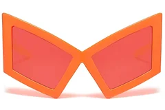 BS225-0025_Orange_Butterfly_Plastic_Sunglasses_front