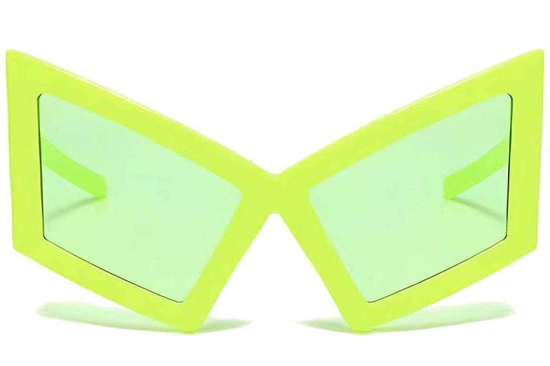 BS225-0028_Green_Butterfly_Plastic_Sunglasses-front