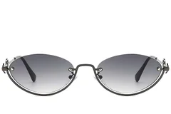 BS225-0029_Grey_Semi-rimless_Metal_Sunglasses-front