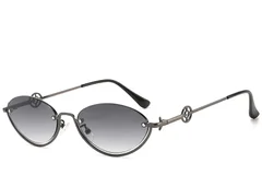 BS225-0029_Grey_Semi-rimless_Metal_Sunglasses_corner