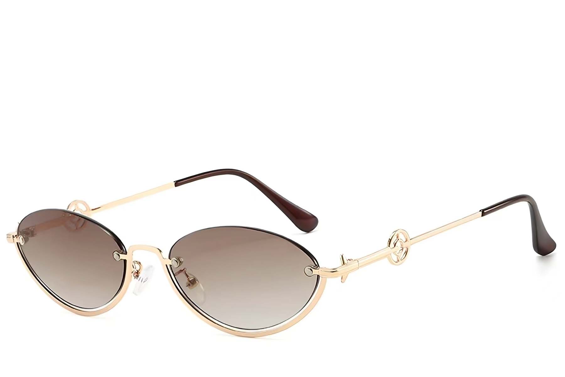 BS225-0030_Golden_Semi-rimless_Metal_Sunglasses_corner