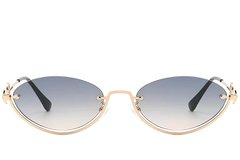 BS225-0031_Golden_Semi-rimless_Metal_Sunglasses-front