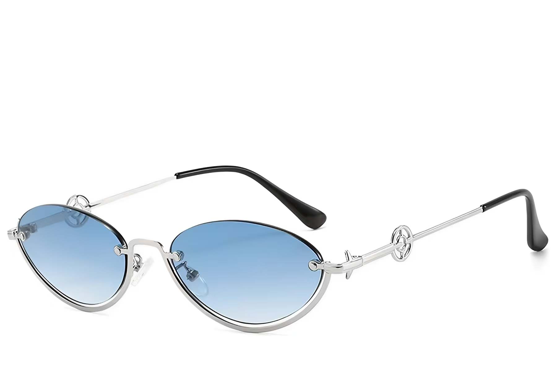 BS225-0032_Silver_Semi-rimless_Metal_Sunglasses_corner