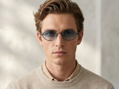 BS225-0033_Grey_Semi-rimless_Metal_Sunglasses-tryon_male