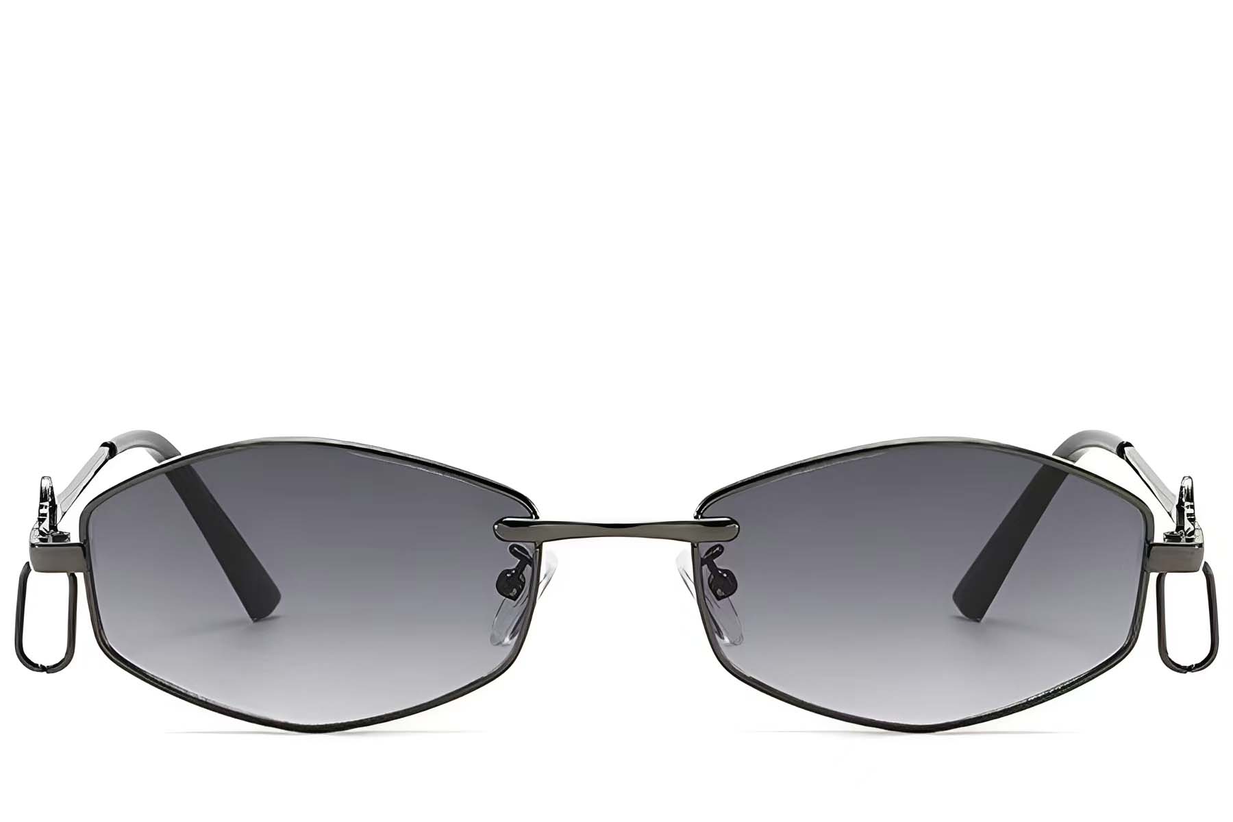 BS225-0034_Grey_Geometric_Metal_Sunglasses_front
