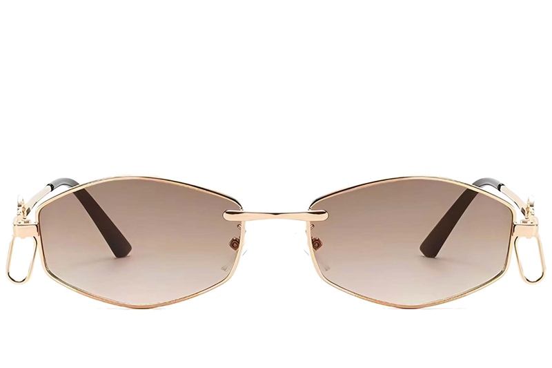 BS225-0035_Golden_Geometric_Metal_Sunglasses-front