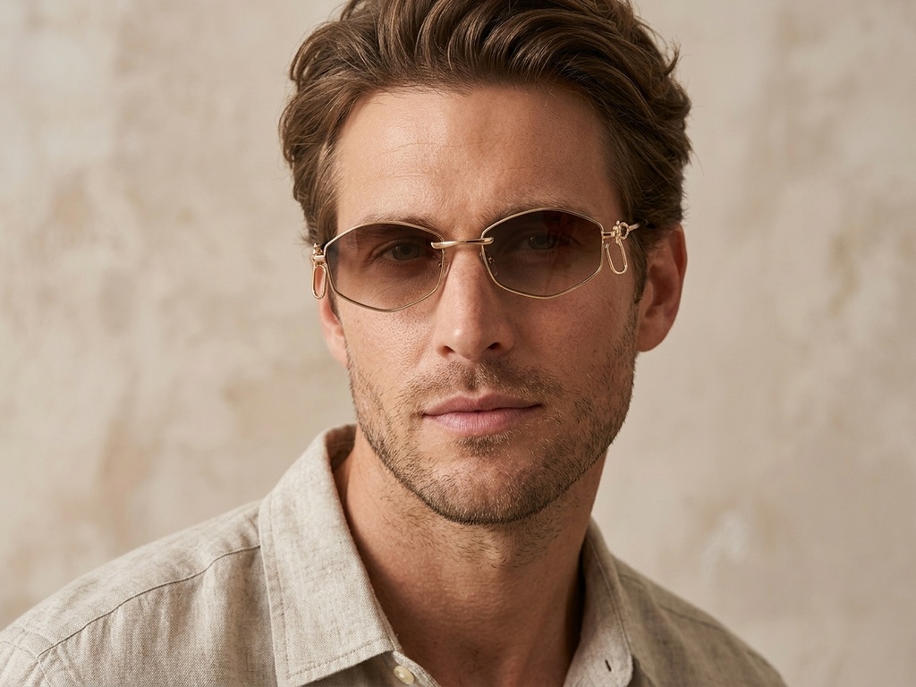 BS225-0035_Golden_Geometric_Metal_Sunglasses-tryon_male