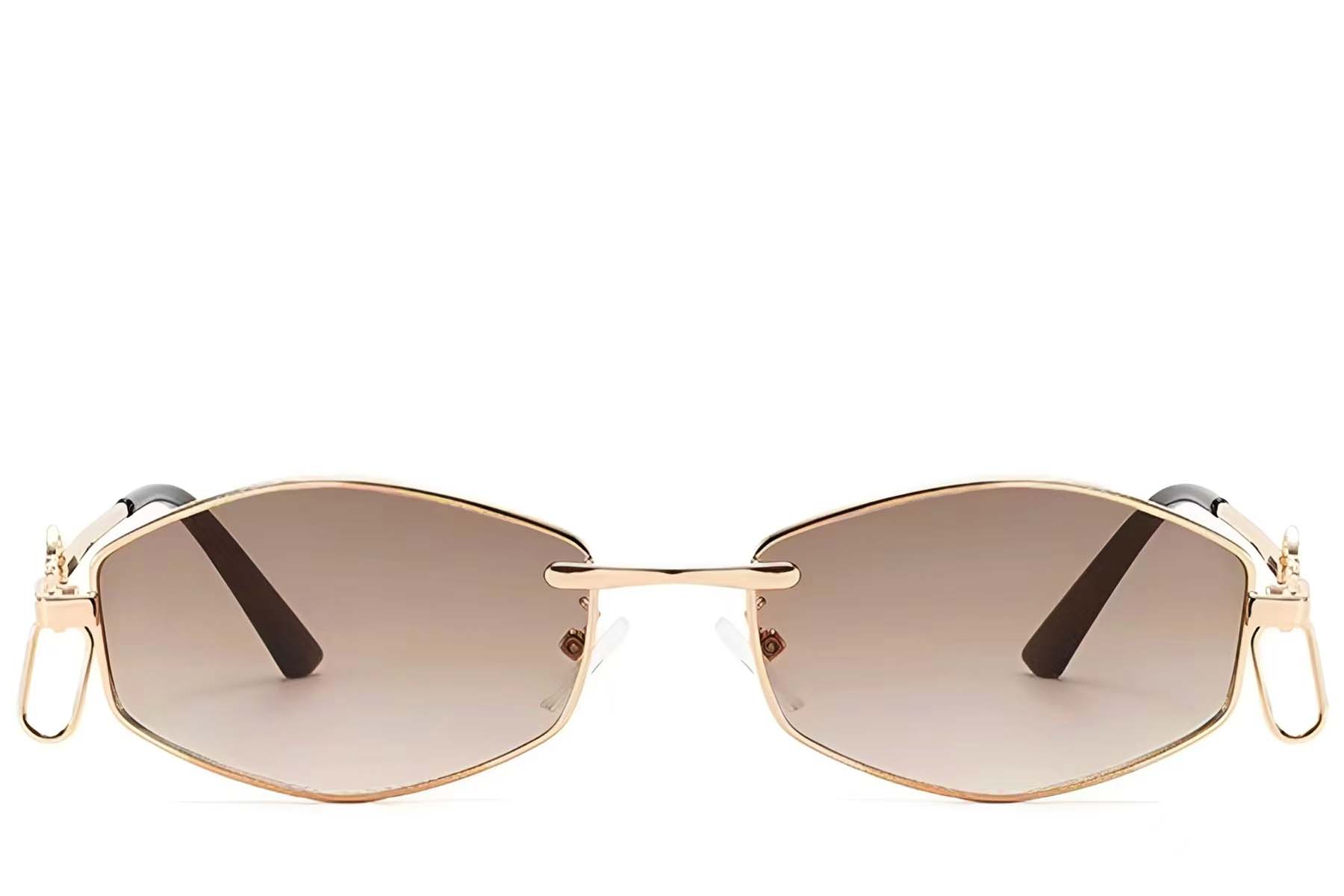 BS225-0035_Golden_Geometric_Metal_Sunglasses_front