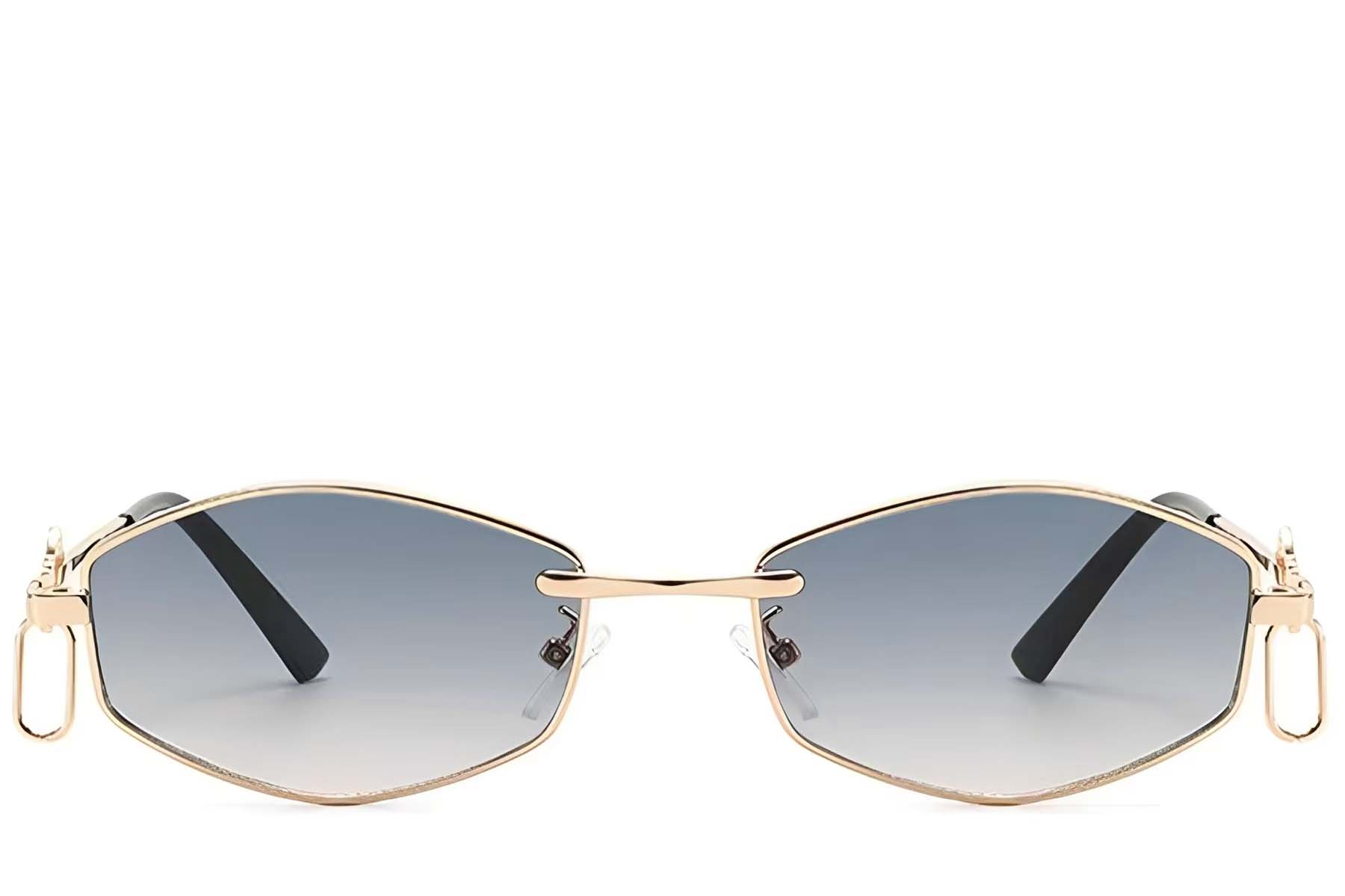 BS225-0036_Golden_Geometric_Metal_Sunglasses_front