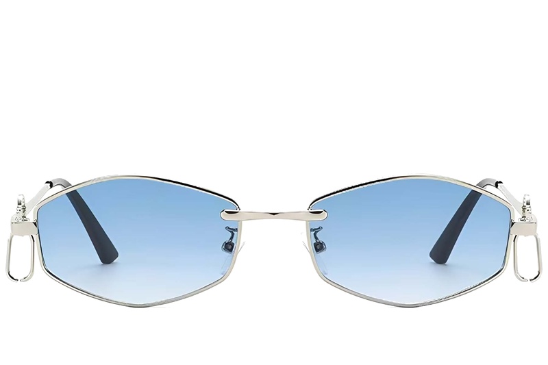 BS225-0037_Silver_Geometric_Metal_Sunglasses-front